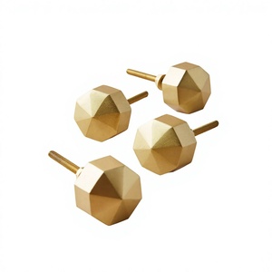Geometric Metal <b>Gold</b> Cabinet Knobs for Furniture Storage Closet Hardware Durable Design Home Hotel Villas <b>Doors</b> Knobs - Product Image 1