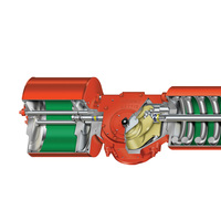 Actionneurs hydrauliques BETTIS série G, vanne à croisillon avec bille d'opération Tension-Lok, bouchon papillon pour fluides gazeux