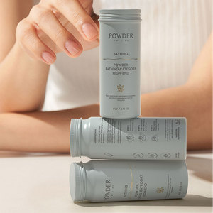 Pot rond en métal de 100ml pour poudre de bain ou shampooing Boîtes en aluminium pour cadeau - Product Image 1