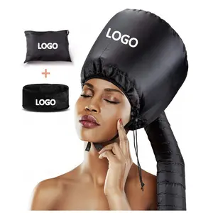 Accessoire pour sèche-cheveux à capuchon doux avec bandeau qui réduit la chaleur autour des oreilles et du cou pour profiter de longues sessions