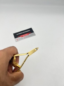 24K Gold Plated <b>Cuticle</b> Nail Nipper with Spring Curved Sharp Blade Custom Logo Manicure Pedicure Toe Finger Nail <b>Cutter</b> Clipper - Product Image 6