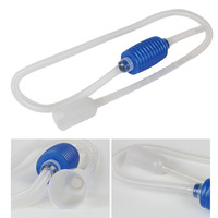 Aquarium-Siphonrohr-Wasserpumpe mit blauem Ventil, einfache Bedienung, Reinigungswerkzeug für die Wartung von Aquarien