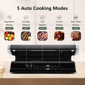 Elektrische grill met digitale bediening, sandwichmaker, paninimaker, broodrooster, 3-in-1 contactgrill, binnenrooster - Product Image 6