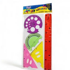 Juego de Reglas de Plástico de Alta Calidad para Material Escolar, 5 Piezas, Juego de Reglas Profesionales de Matemáticas y Geometría, Novedad 2026 - Product Image 3