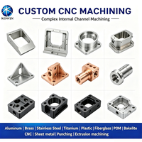 Plaque de base de refroidissement pour semi-conducteurs en alliage d'aluminium 6061 7075, usinage complexe de canaux internes par fil EDM CNC sur mesure, OEM