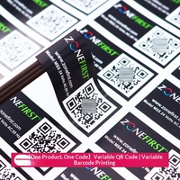 Autocollant adhésif en PVC personnalisé avec code-barres, logo de marque, impression de code QR, numéro de série variable, utilisation industrielle et agricole