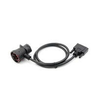 Linkyou Green Cable adaptador hembra de 9 pines OBD 2 extensión J1939 16pin Conductor de cobre automotriz 0,5 M arnés de cableado