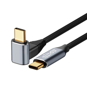 3.2 USB Gen2 10Gbps Thunderbolt cavo a gomito USB C 4K <span class=keywords><strong>Vidio</strong></span> tipo C 5A 100W tipo-C cavo rapido per Macbook Pro USB3.1 Gen2 cavo - Product Image 1