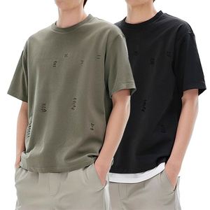 เสื้อยืดคอโอเวอร์ไซส์ทรงหลวม ผ้าคอตตอนหนา 260GSM เป็นมิตรต่อสิ่งแวดล้อม ทอแบบเรียบ สไตล์สตรีทแวร์ ลุคสปอร์ต พรีเมียม - Product Image 3