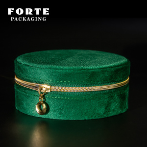 FORTE PACKAGING Petite boîte à bijoux de <span class=keywords><strong>voyage</strong></span> Boîte de rangement en velours portable pour organiser et ranger les bijoux - Product Image 3