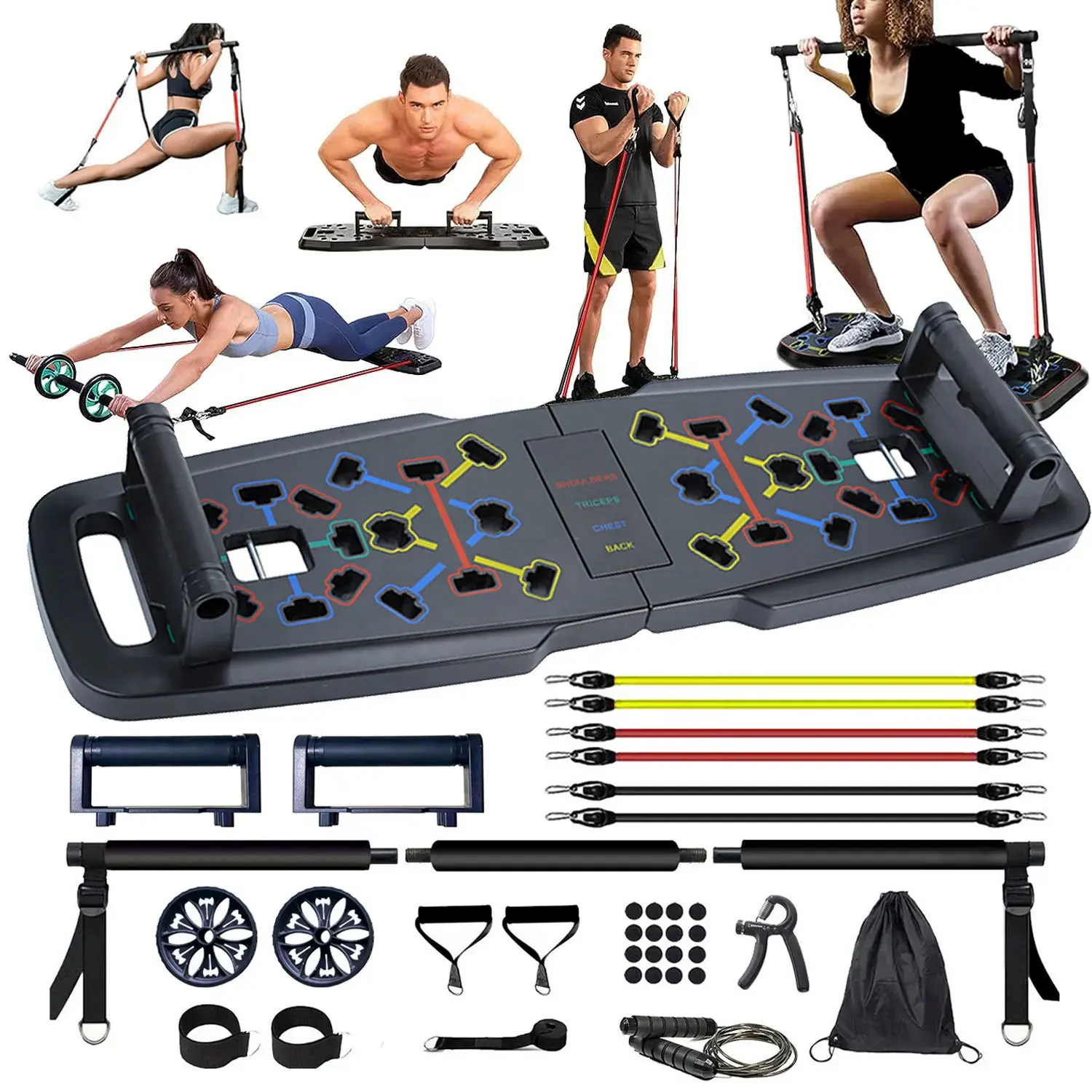 CHENGHONG 2024 Amazon Personnalisé Marque Pliable Portable Fitness Workout Muscle Max Press Pushup Push Up Rack Board Pour L'exercice
