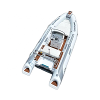 Bateau Pneumatique Semi-Rigide en Fibre de Verre pour le Marché Européen, Modèle Rib 480, avec Moteur Hors-Bord