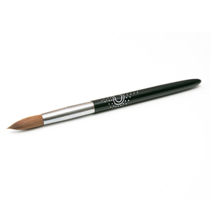 Pincel de Uñas Acrílico Kolinsky 100% de Tamaño Grande con Mango Metálico en Forma de Corazón y Pedrería, Pincel Redondo para Decoración de Uñas - Product Image 2