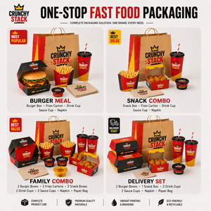 Caja de Embalaje Personalizada con Logotipo para Comida para Llevar, de Papel de Grado Alimenticio, para Restaurante de Comida Rápida, para Hot Dogs, Pollo Frito y Hamburguesas - Product Image 3