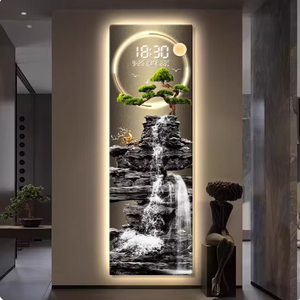 Orologio da Parete LED Ecologico 8S, Stile Artistico, Decorazione 3D di Lusso per Soggiorno, Arte Murale per Casa - Product Image 1