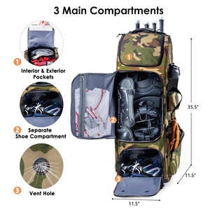 Bolsa de Béisbol y Sóftbol <span class=keywords><strong>con</strong></span> <span class=keywords><strong>Ruedas</strong></span> Antirrobo Personalizada <span class=keywords><strong>con</strong></span> Soporte <span class=keywords><strong>para</strong></span> Bates, Bolsa de Equipamiento Deportivo <span class=keywords><strong>con</strong></span> <span class=keywords><strong>Ruedas</strong></span> de Gran Capacidad - Product Image 2
