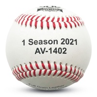 Produk Resmi Berlisensi Bola Baseball 9 Inci Kulit Sapi Campuran Wol dengan Inti Gabus dan Karet untuk Pertandingan dan Latihan