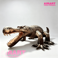 Jouet gonflable publicitaire en forme de crocodile pour événements zoologiques, crocodile gonflable géant personnalisé pour idées de fêtes
