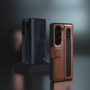 NILLKIN เคสหนังฝาพับระดับพรีเมี่ยมพร้อมช่องเสียบปากกาสำหรับ Samsung Galaxy Z Z Fold 5เคสโทรศัพท์แบบครอบเต็มรูปแบบสำหรับ Samsung Z Fold5 <span class=keywords><strong>Fold4</strong></span> - Product Image 2