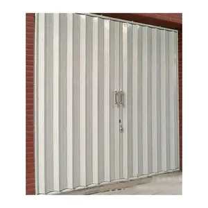 Puertas de persiana plegables de acordeón a prueba de viento, Manual, para garaje
