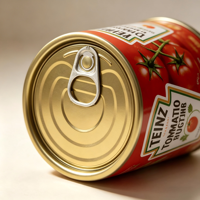 214 #   Couvre-boîtes en émail blanc chromé TFS de 69,9 mm à ouverture facile pour les boîtes de sauce tomate