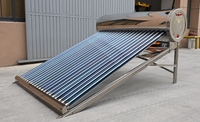 Chauffe-Eau Solaire Non Pressurisé Intégré 100L en Acier Inoxydable 304, Inclinaison 27°