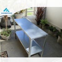 Étagère en métal en acier inoxydable Étagère à fleurs pour serre de supermarché Kits de propagation non revêtus Stockage facile en métal pour jardins