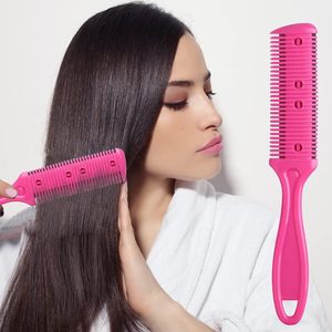 Peigne de coiffure en plastique pour barbier, lame de rasoir double tranchant personnalisée, peigne de coupe et de dégradé en gros - Product Image 4