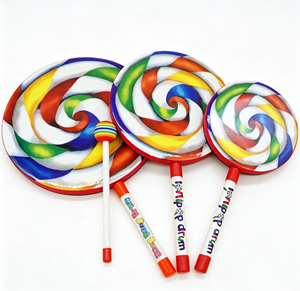 Wholesale Orff Percussion Instruments 10 Inch Wooden Lollipop <b>Drum</b> Musical Hand <b>Drums</b> Early Educational Rhythm <b>Drum</b> for Children - Product Image 1