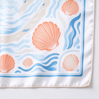 Bandana carré en coton style minimaliste japonais et coréen, 50x50cm, tissu respirant, multi-usage, décoration intérieure