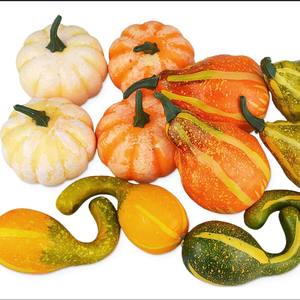 Petite citrouille artificielle réaliste de la récolte <span class=keywords><strong>d</strong></span>'automne, Mini citrouilles pour la maison, le jardin, <span class=keywords><strong>d</strong></span>écor de la récolte <span class=keywords><strong>d</strong></span>'automne, <span class=keywords><strong>d</strong></span>écor de Thanksgiving ou <span class=keywords><strong>d</strong></span>'halloween - Product Image 2