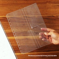 Classeur de rangement transparent pour cartes postales A5, cartes d'alphabétisation pour enfants B5, pages intérieures multi-grilles en PVC A4 A3