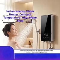 Chauffe-eau électrique à débit instantané 5500W avec écran LED, température constante, pour hôtel, camping-car, extérieur, usage domestique, salle de bain, en plastique, certifié CE