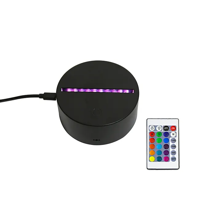 Großhandel ABS USB Batterie betriebene LED-Licht basis Für 3D-LED-Lampensockel mit Remote-Nachtlicht