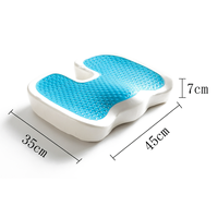 Coussin de siège ergonomique en mousse à mémoire de forme en gel, personnalisé avec logo OEM&ODM, en forme de U, orthopédique, pour soulager la douleur au coccyx, rafraîchissant et portable, certifié OEKO-TEX