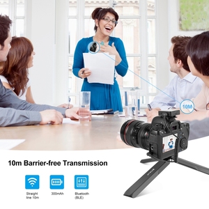 Nueva llegada PULUZ 1 TX + 1 RX Micrófono Lavalier inalámbrico Micrófono inalámbrico multifuncional y conveniente para Live Vlog Sing - Product Image 4