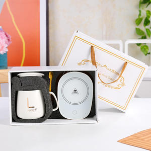 Redeco Hot Selling <strong>Cute</strong> 55 Degrees Temperature Control Smart <strong>Mug</strong> Electric Heating Cup Ceramic <strong>Mug</strong> With Warmer - Product Image 3