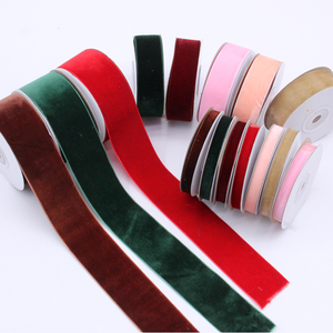 ริบบิ้นกำมะหยี่ WideVelvet มีสินค้าในสต็อก ขนาด 1 ซม.-5 ซม. ม้วนเล็ก อุปกรณ์ตกแต่งผมสำหรับฤดูใบไม้ร่วง/ฤดูหนาว ริบบิ้นกำมะหยี่สำหรับงาน DIY - Product Image 1