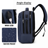 HAIBOWY Sac à dos élégant de luxe pour ordinateur portable avec port USB et dispositif antivol Logo personnalisé Poches latérales-Offre Spéciale
