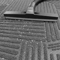 Tapis de porte en gros d'usine, antidérapant, en nylon, design moderne concave-convexe, lavable, avec envers en PVC, tapis de porte concave-convexe
