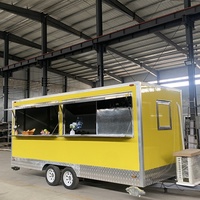 Remorque alimentaire carrée pour crème glacée BBQ Bus remorque alimentaire avec équipements de cuisine complets nouveau type de remorque alimentaire mobile