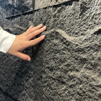 Panneaux en pierre PU 3D pour extérieur et intérieur, design lune, polyuréthane, pierre artificielle, motif vague de récif marin pour écoles, hôpitaux, centres commerciaux