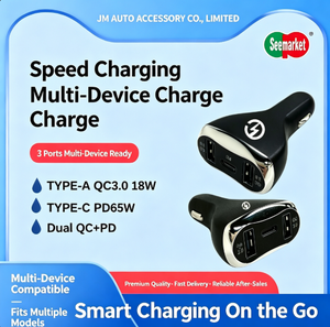 Chargeur de voiture rapide 65W, double USB-A type-C, chargeur de téléphone pour voiture, charge rapide QC3.0 PD, prise allume-cigare, adaptateur d'alimentation pour voiture - Product Image 5