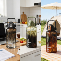 Bouteilles d'eau Longstar 2,5 L à boire directement, sans BPA, écologiques, avec corde, pour adultes, sports de plein air, voyages
