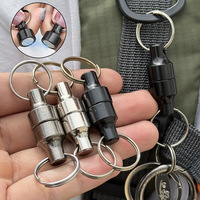 Clip de connexion porte-clés en acier inoxydable, porte-clés magnétique puissant à dégagement rapide