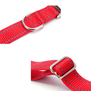 Hochwertige Metalls chnalle Hunde halsband Reflektierende solide Nylon Haustier Hunde halsband Custom <span class=keywords><strong>China</strong></span> Großhandel - Product Image 4