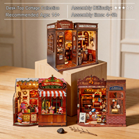 Nouveauté 2026 : Maison miniature en bois Y-TOP à monter soi-même, étagère, puzzle 3D en bois, décoration de coin lecture, idéal comme cadeau, peut s'illuminer