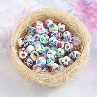 100pcs 8mm, perles en céramique multi-styles, adaptées aux colliers et bracelets de bricolage, à la fabrication de bijoux et à d'autres objets artisanaux.