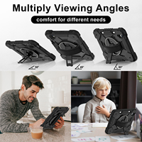 Étui robuste pour enfants avec support rotatif à 360° et bandoulière pour iPad Mini 6 7 8.3 2021 2024, porte-stylo OEM ODM