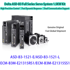 ชุดเซอร์โวมอเตอร์ Delta B3 Series 1.5KW 3 เฟส 220V AC รุ่น ASD-B3-1521-E/L+ECM-B3M-E21315RS1/<span class=keywords><strong>SS1</strong></span> แบนด์วิดท์สูง สำหรับงานหนัก - Product Image 1